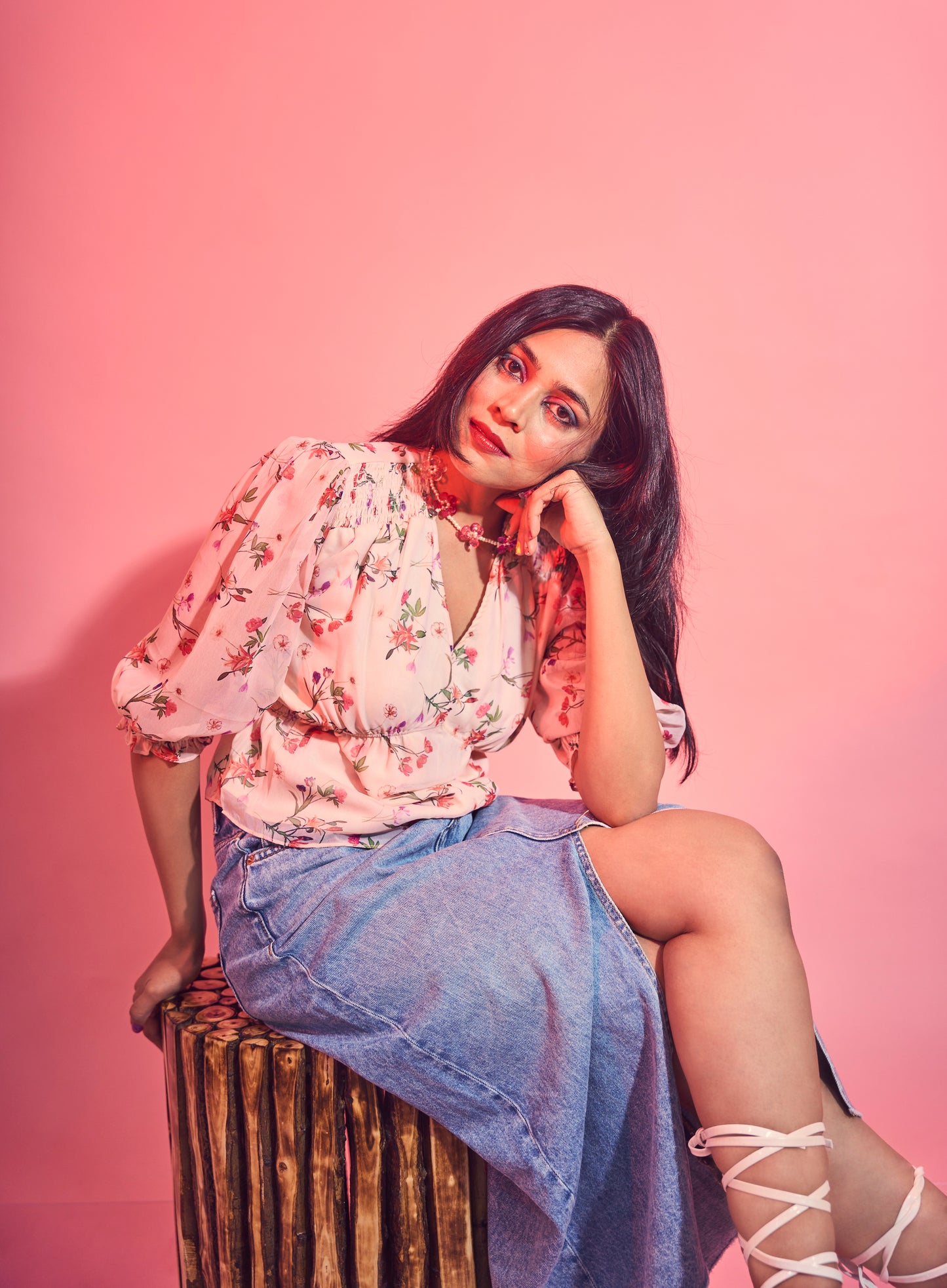 FLORAL BLUSH TOP